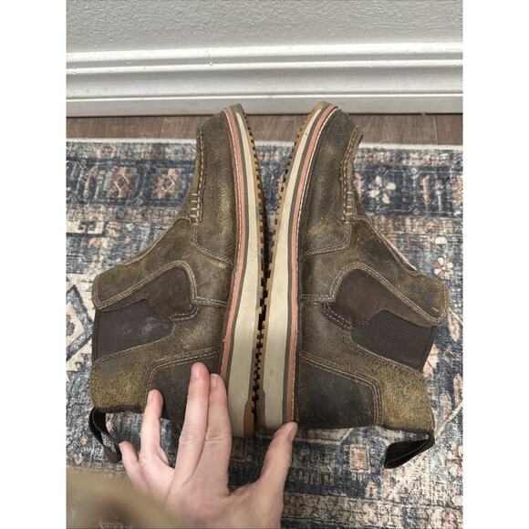 Ariat Booker Ultra Boot Distressed Tan Mens Size 7.5 D Brown Leather Wore Once - Picture 5 of 7